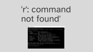 'r': command not found'