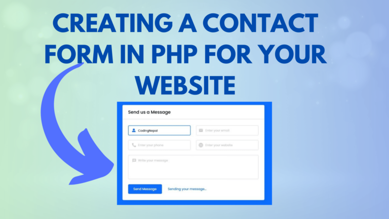 Creating a Contact Form in PHP for Your Website