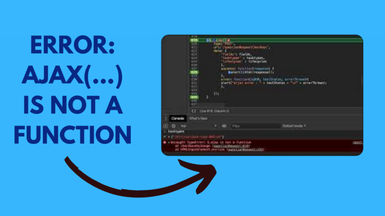 TypeError: $.ajax(...) is not a function