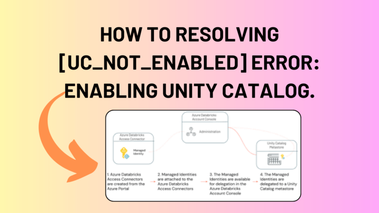 How To Resolving [uc_not_enabled] Error: Enabling Unity Catalog.