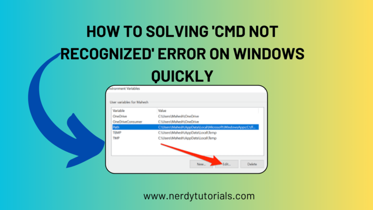 How To Solving 'CMD Not Recognized' Error on Windows Quickly