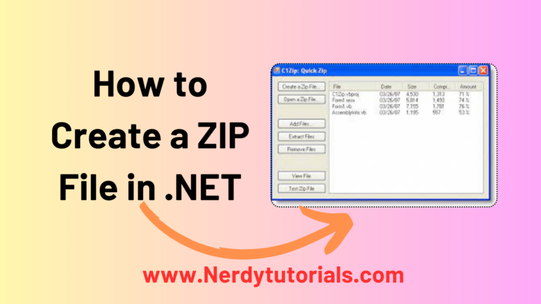 How to Create a ZIP File in .NET