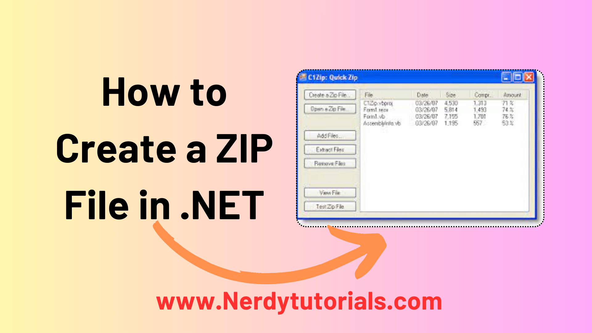 How to Create a ZIP File in .NET