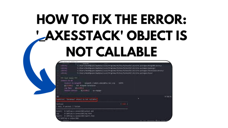 How to Fix the Error: '_axesstack' Object is not Callable