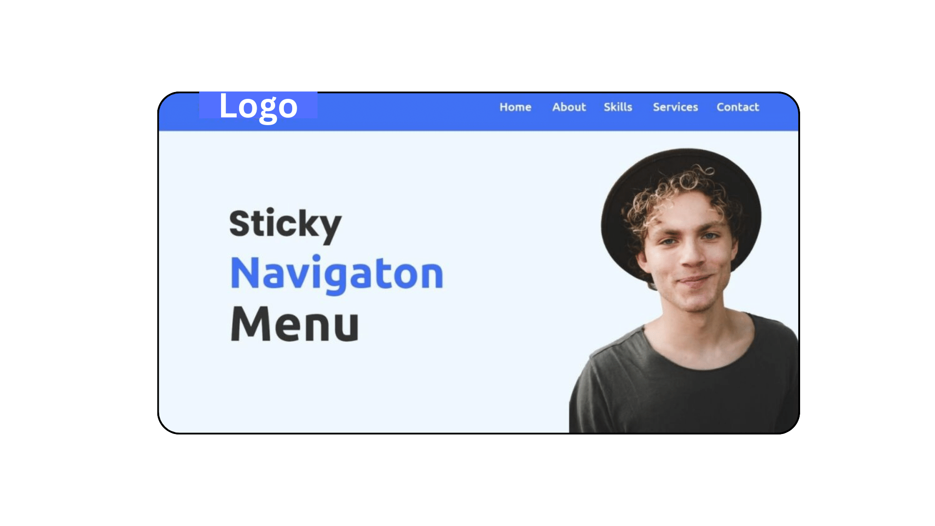 Sticky Navigation Bar Using HTML & CSS