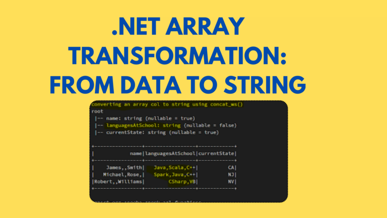 .NET Array Transformation: From Data to String