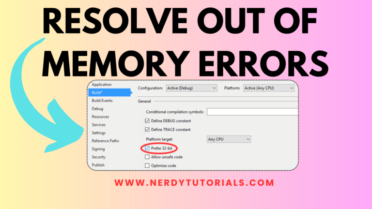 How to Resolve Out of Memory Errors in .NET Debugging
