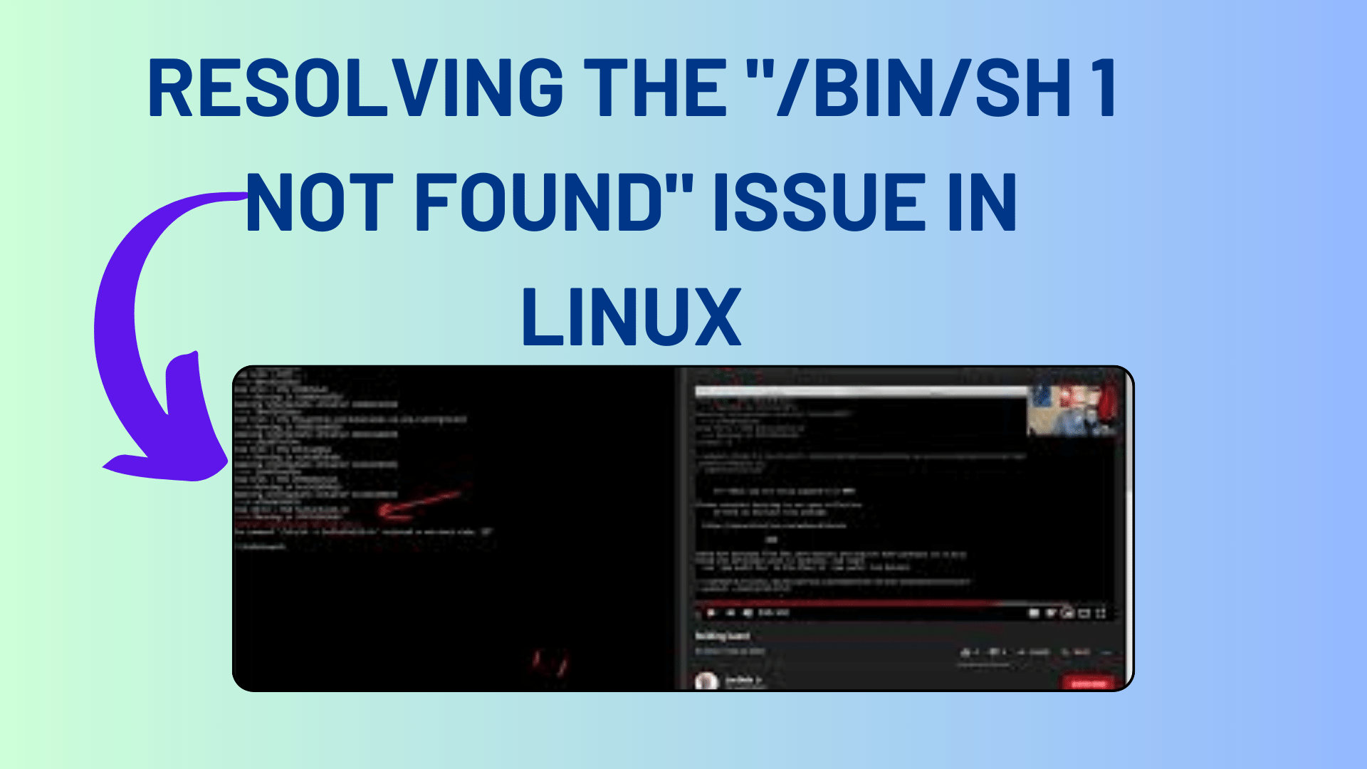 Resolving the "/bin/sh 1 not found" Issue in Linux