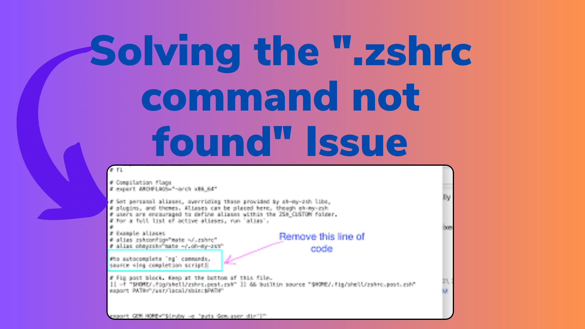 Solving the ".zshrc command not found" Issue