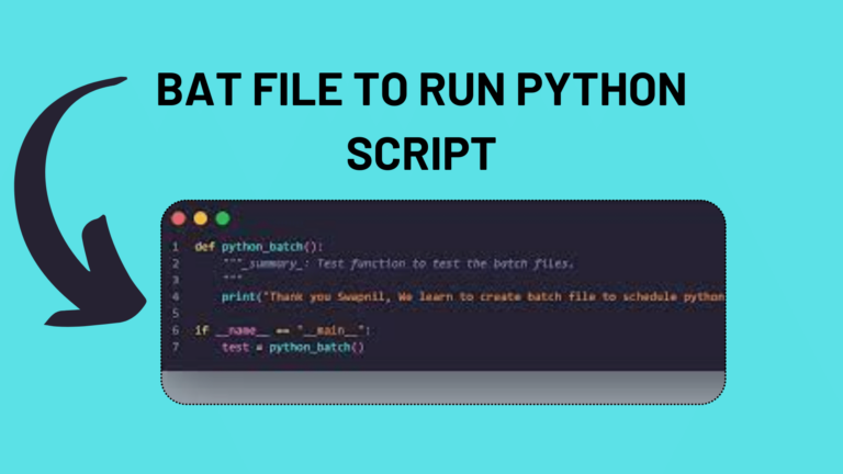 Bat file to run python script