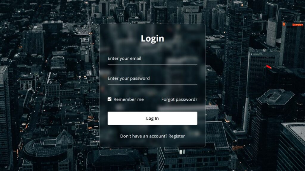 Create A Glassmorphism Login Form Using HTML and CSS